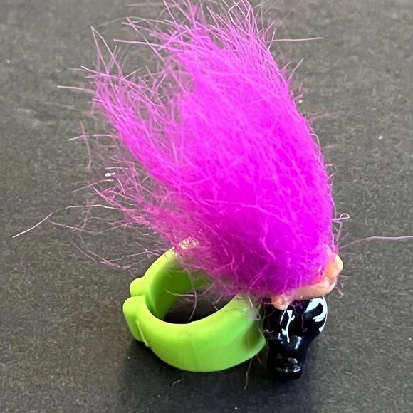 Russ Troll Doll Halloween Adjustable Skeleton Ring Spooky PVC Costume - Picture 2 of 4